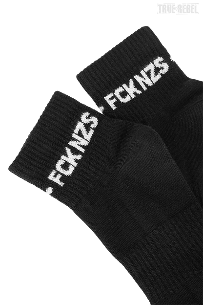 Quarter Socks FCK NZS Black True Rebel