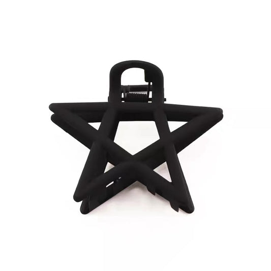 Schwarze Haarspange PENTAGRAM HAIR CLIP im Form eines Pentagrammes von Moon Attic