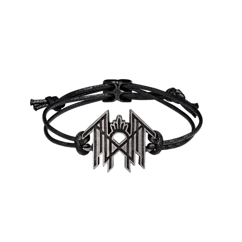 Schwarzes Armband Sleep Token Corded Wrist Strap mit Sleep Token Logo von Alchemy