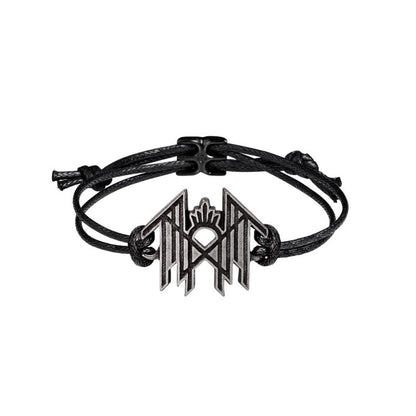 Schwarzes Armband Sleep Token Corded Wrist Strap mit Sleep Token Logo von Alchemy