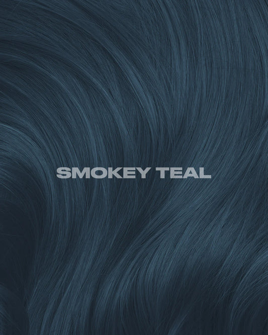 semi-permanente Haartönung Smokey Teal in dem Farbton Blaugrau von Lunar Tides