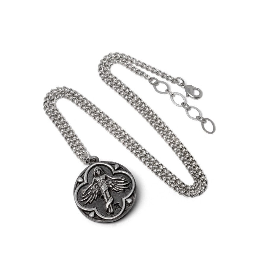 Silberfarbene Kette St. Levantius Talisman Kette mit zwei Designs von Alchemy