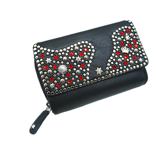 Geldbörse Großraum Diana/Zip Rot Strass-Depot