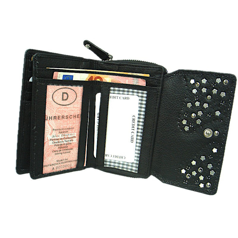 Geldbörse Großraum Diana/Zip Rot Strass-Depot