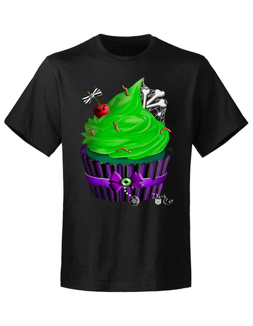 Cupcake Dark Cat T-Shirt Hysteria Ink Colours Shop Hamburg