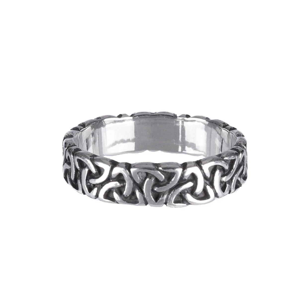 Silberfarbender Ring TRINITY RING mit nordischem Design von Poizen Industries