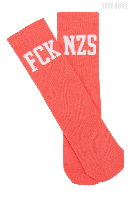 True Rebel Socks FCK NZS Neon Lachs