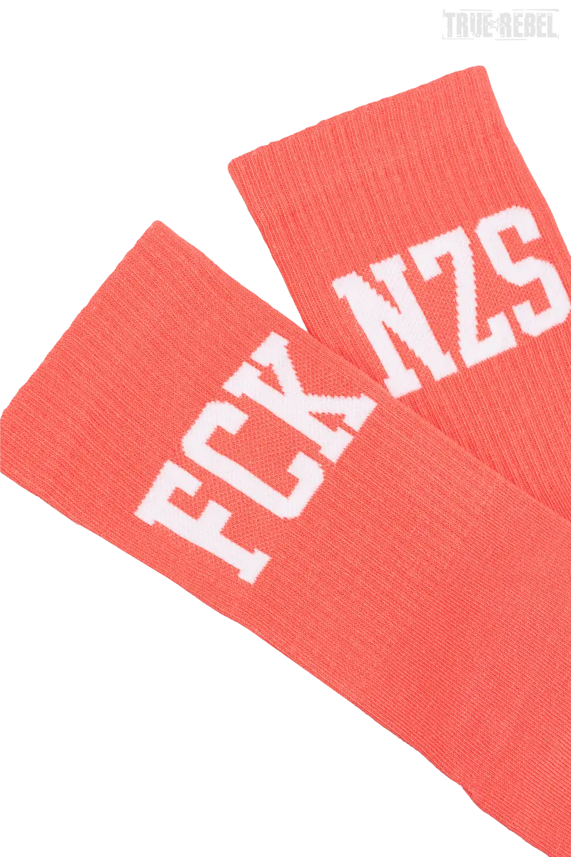 True Rebel Socks FCK NZS Neon Lachs