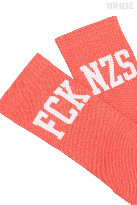 True Rebel Socks FCK NZS Neon Lachs
