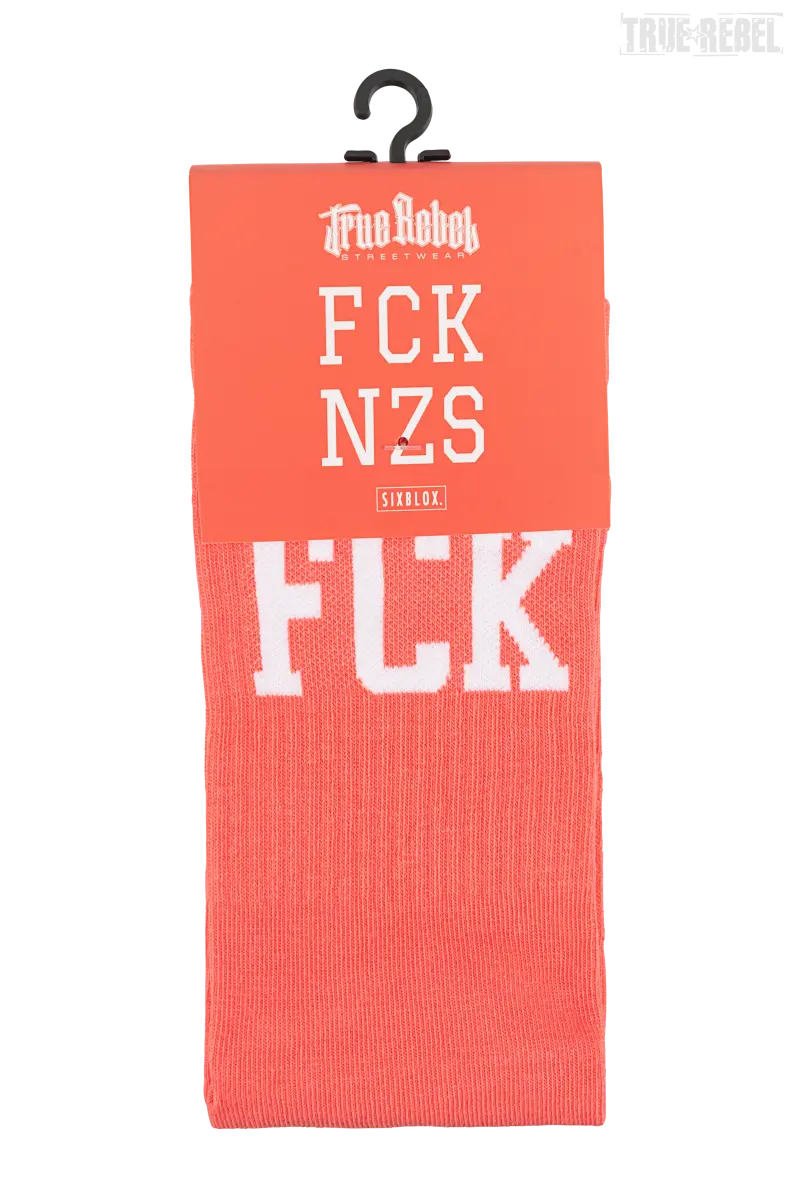 True Rebel Socks FCK NZS Neon Lachs