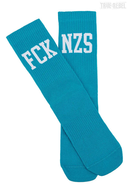 True Rebel Socks FCK NZS Ocean Blue