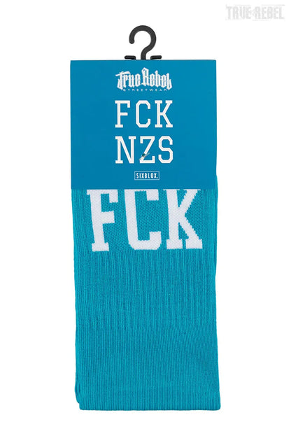 True Rebel Socks FCK NZS Ocean Blue