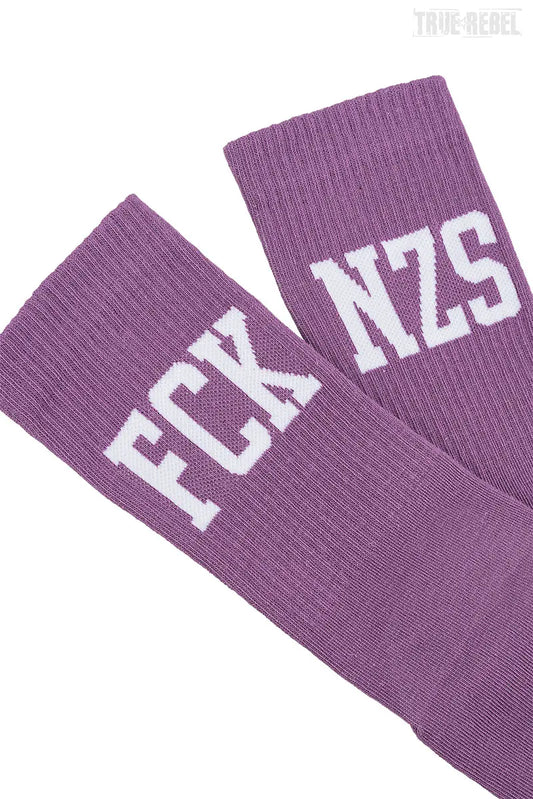 True Rebel Socks FCK NZS Purple