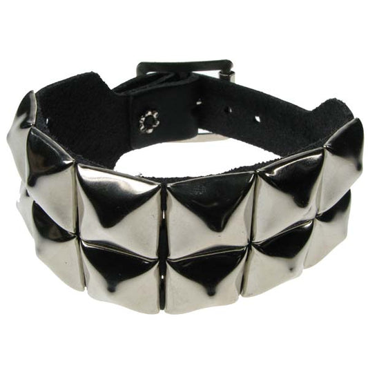 Armband 2-reihig Pyramidennieten