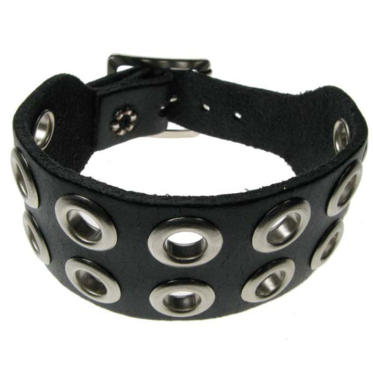 Bracelet with 2 rows of eyelets