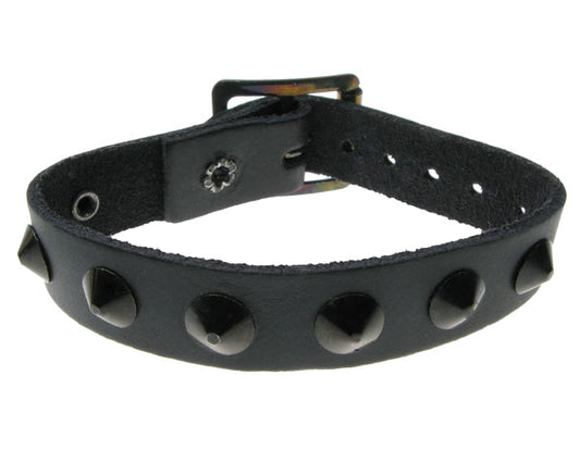 Armband 1reihig Flachnieten schwarz