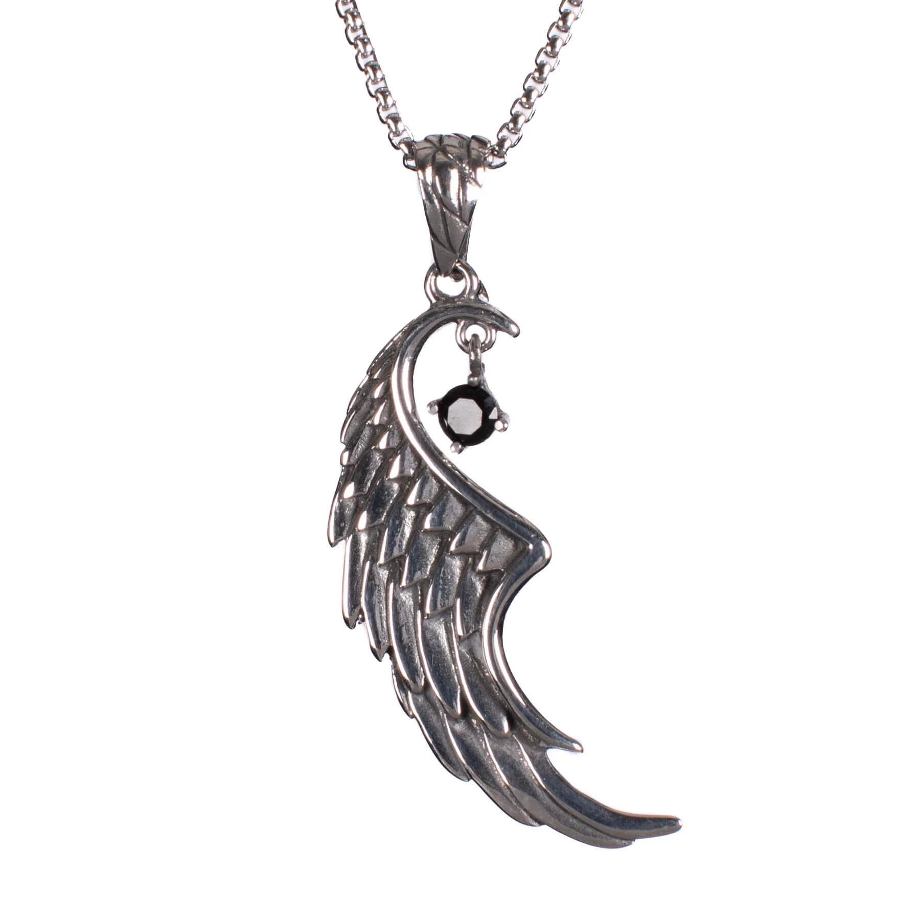 Silberne Kette WINGRA PENDANT mit Flügeldesign von Poizen Industries