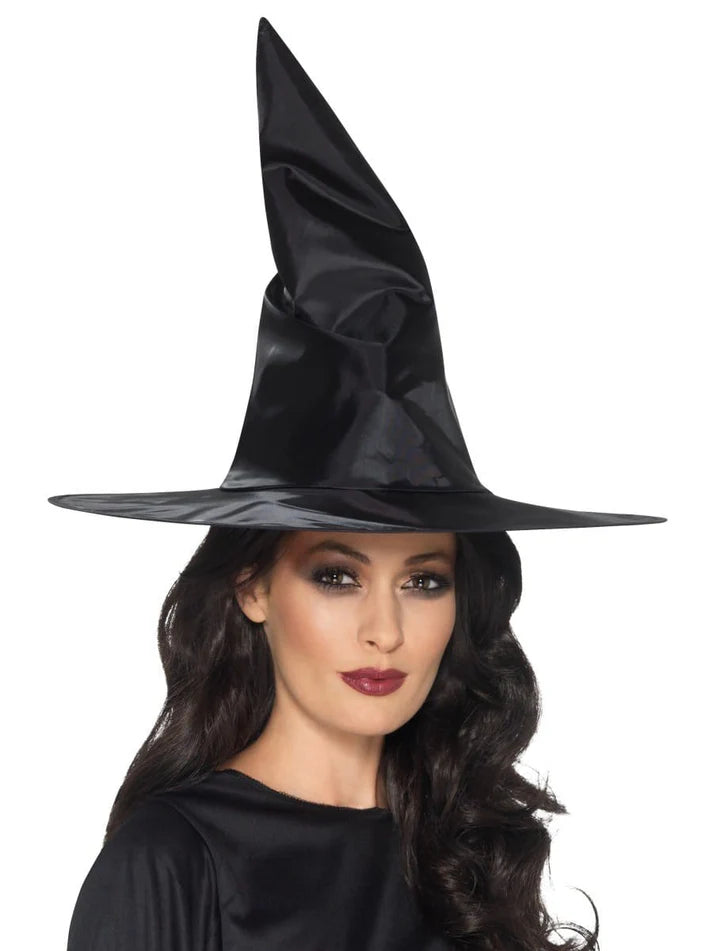 Schwarzer, schimmernder Hexenhut Witch Hat von Smiffys