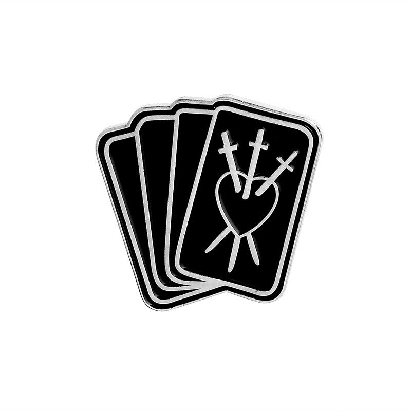 Kleiner Emaille-Anstecker TAROT CARDS ENAMEL PIN von Moon Attic